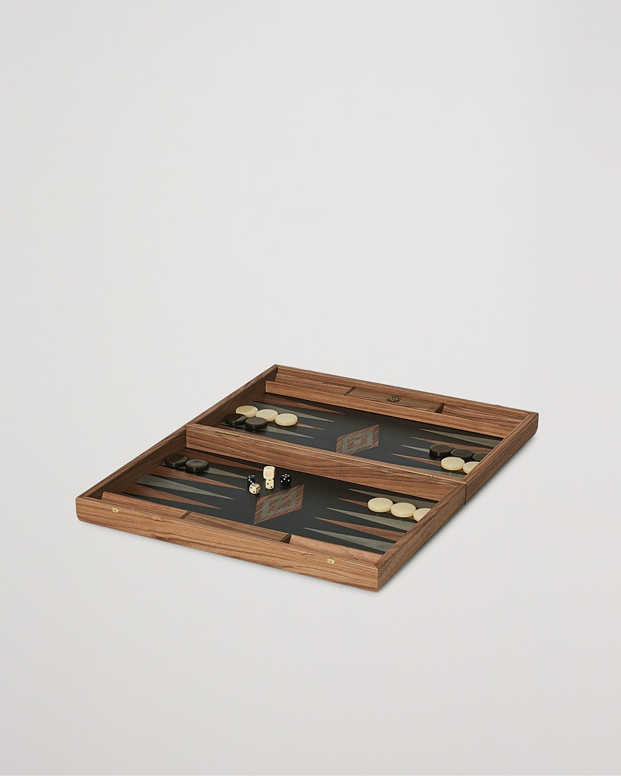 Manopoulos Walnut & Black Oak Large Backgammon – Braun