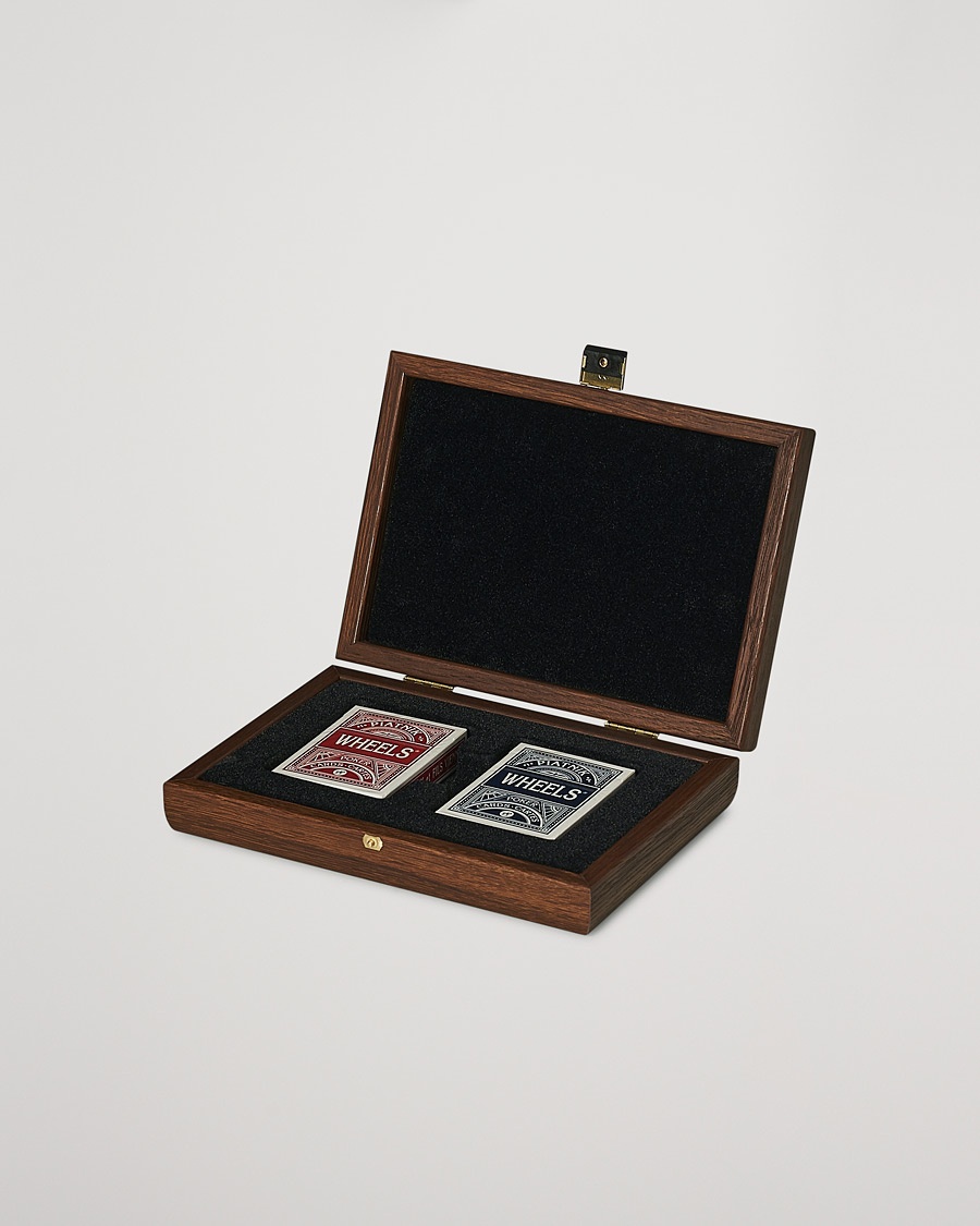Manopoulos Wooden Card Case Dark Brown – Braun