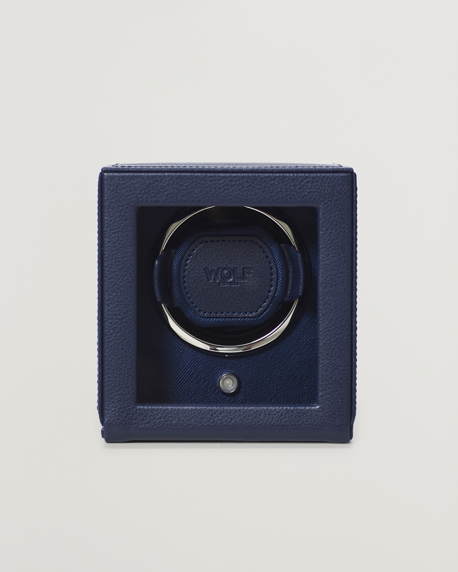 WOLF WOLFCub Single Watch Winder With CoverNavy – Blau