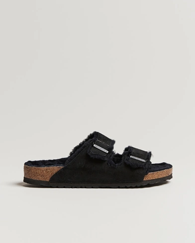  Arizona Shearling Classic Footbed Black Suede