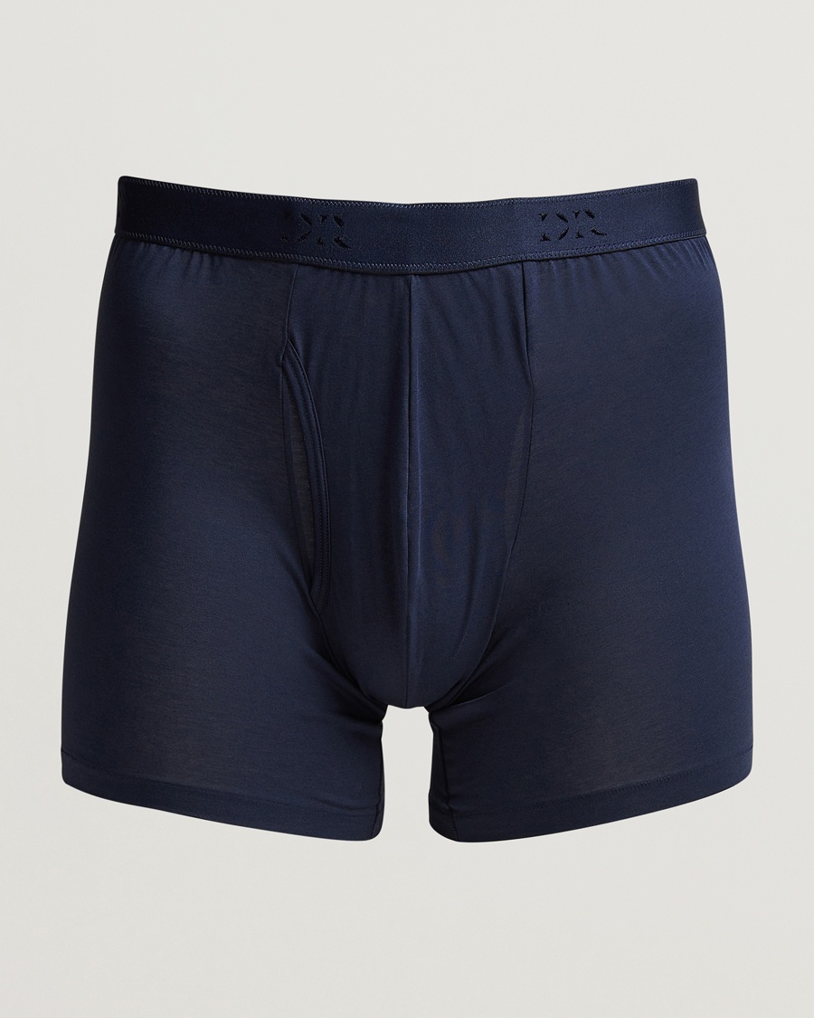 Derek Rose Pima Cotton Stretch Trunk Navy – Blau