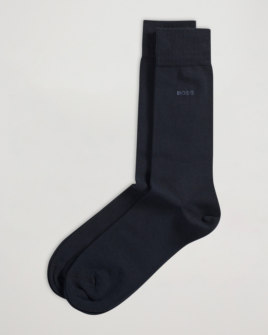 BOSS BLACK 2-Pack RS Uni Socks Dark Blue – Blau