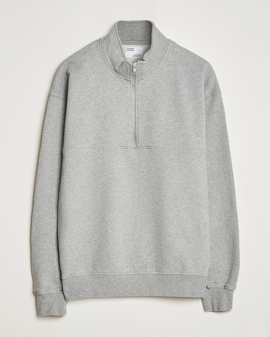 Colorful Standard Classic Organic Half-Zip Heather Grey – Grau