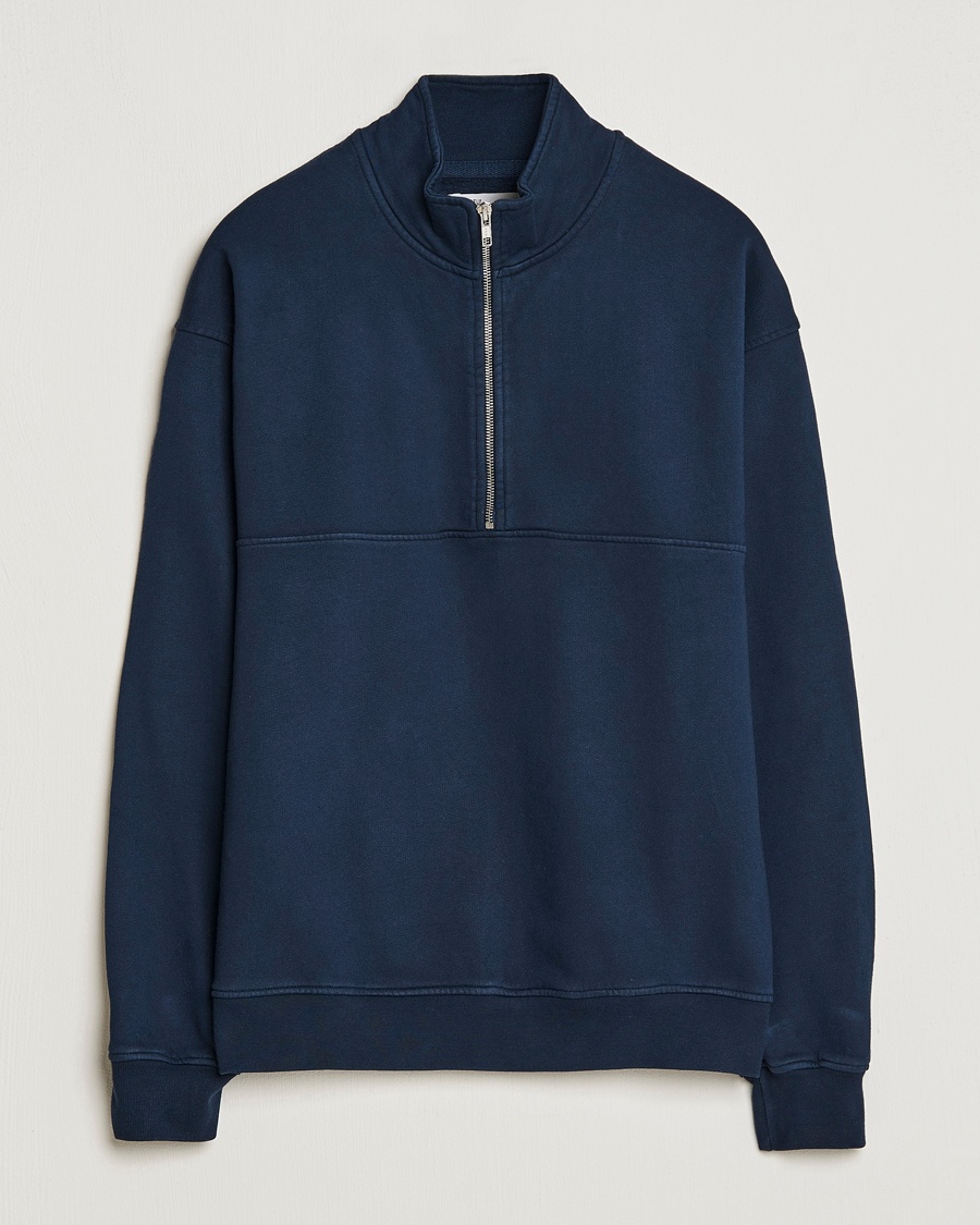 Colorful Standard Classic Organic Half-Zip Navy Blue – Blau