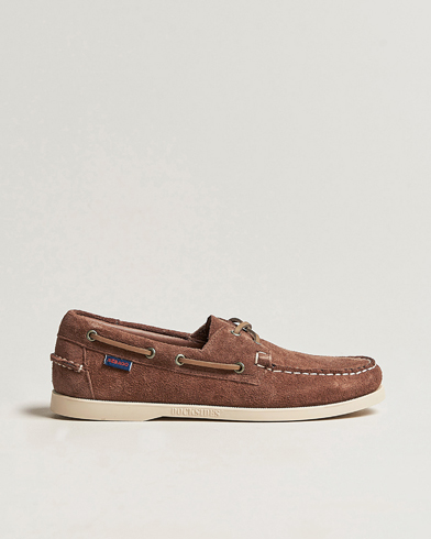 Sebago Docksides Suede Boat Shoe Dark Brown – Braun
