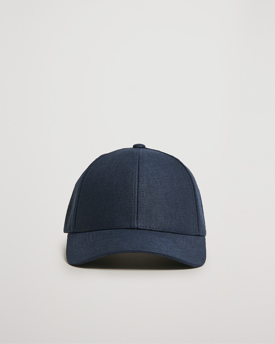 Varsity Headwear Linen Baseball Cap Deep Sea Navy – Blau