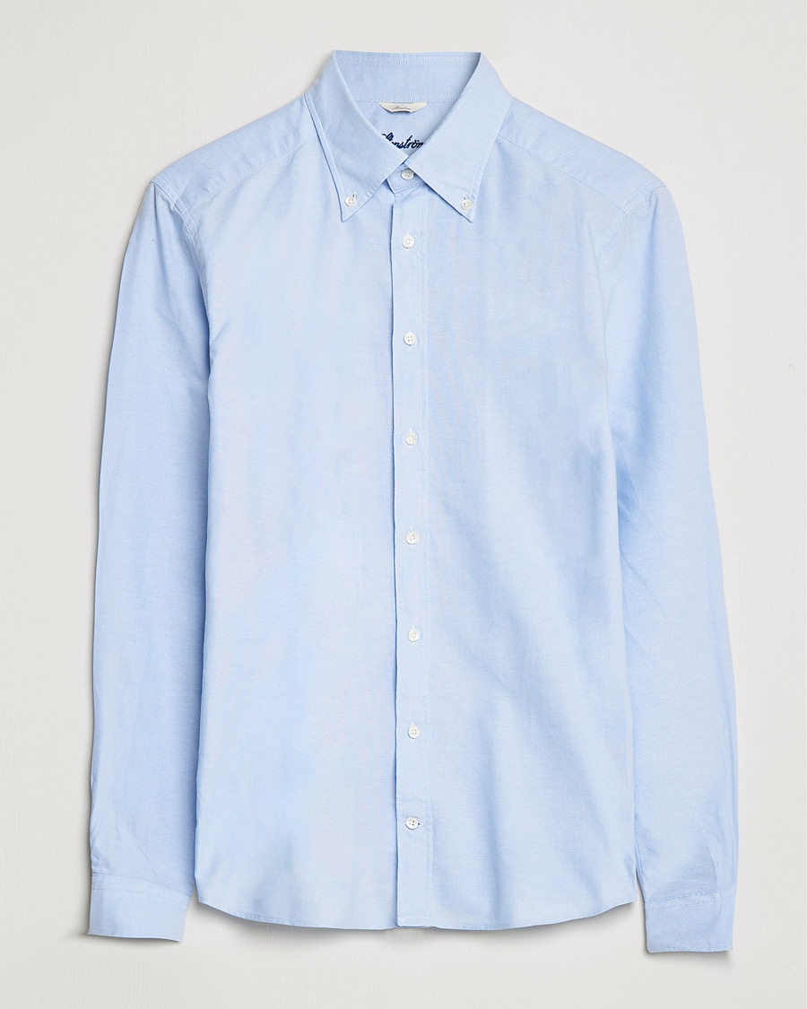 Stenströms Slimline Oxford Shirt Light Blue – Blau