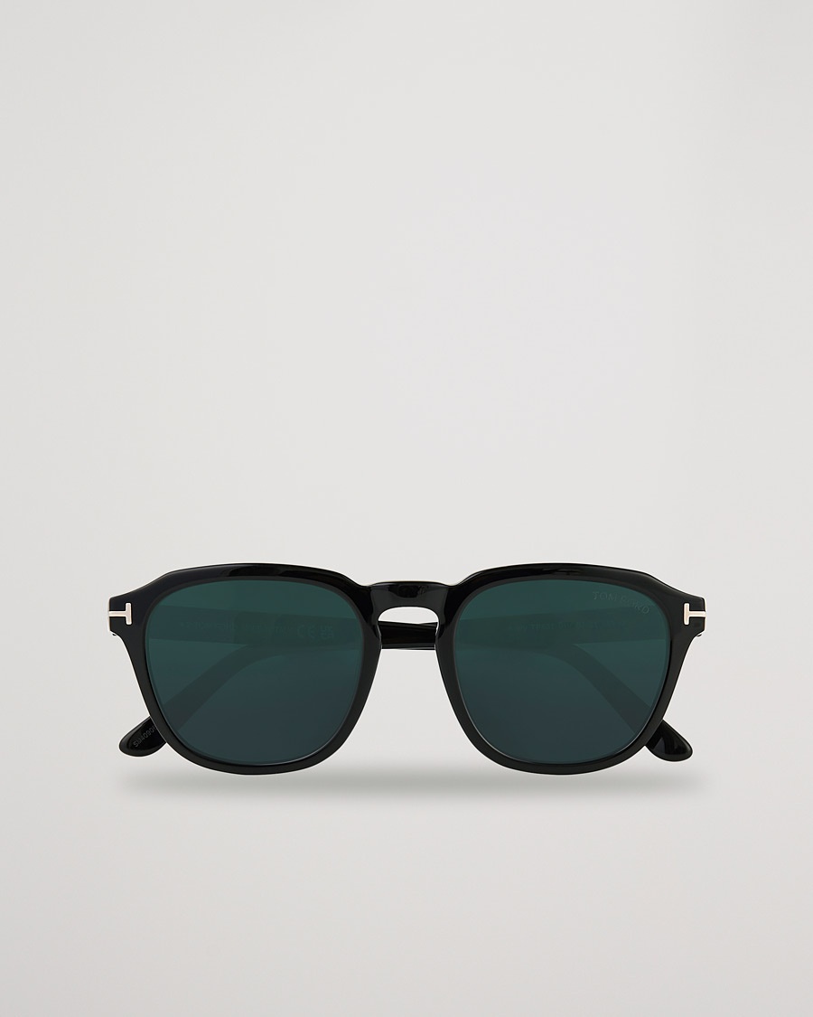 Tom Ford Avery Sunglasses Shiny Black/Blue – Schwarz