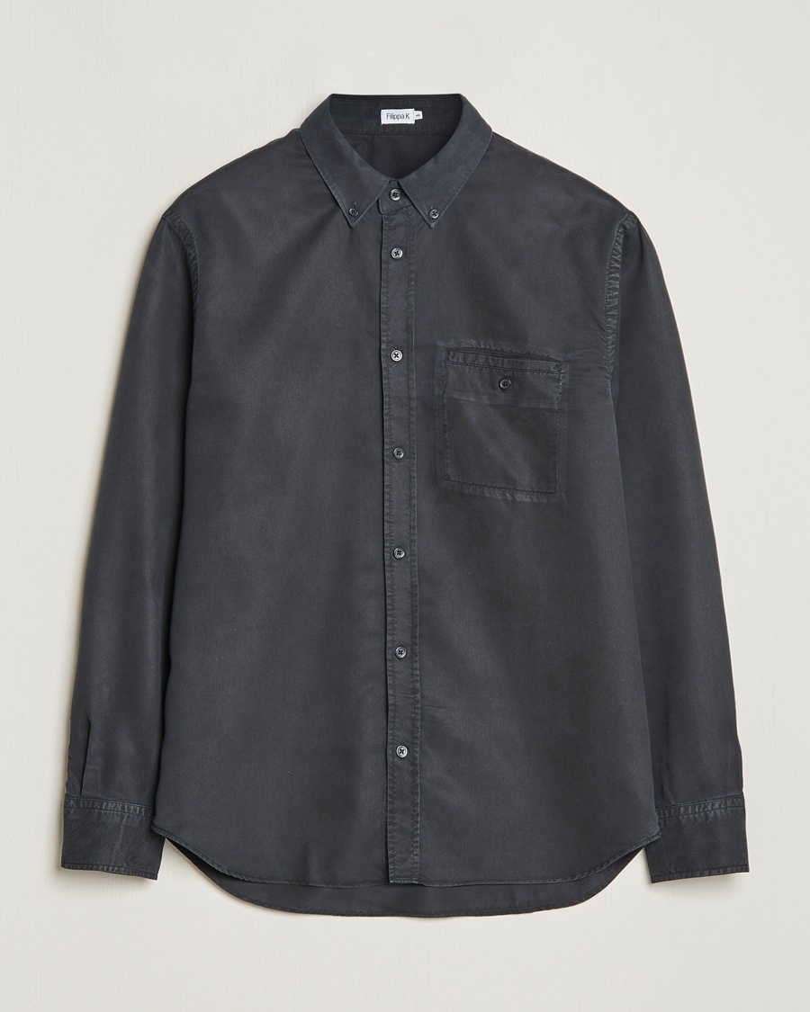 Filippa K Zachary Tencel Shirt Almost Black – Schwarz