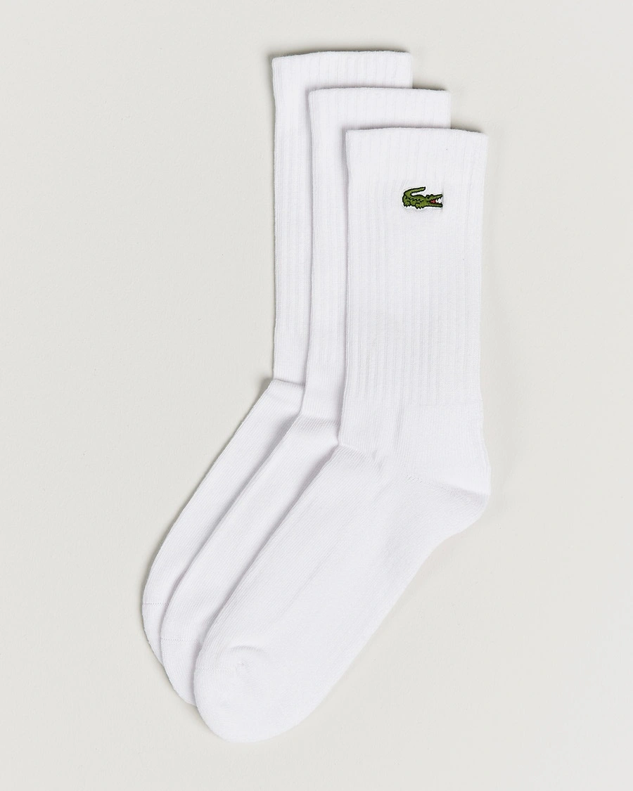 Lacoste Sport 3-Pack Sport Socks White – Weiß