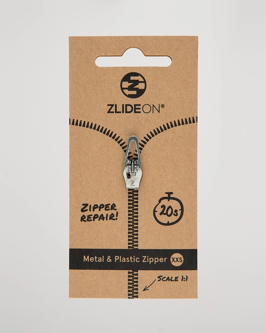 ZlideOn Normal Plastic & Metal Zipper Silver XXS – Silber