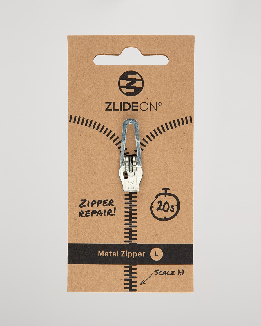 ZlideOn Normal Metal Zipper Silver L – Silber