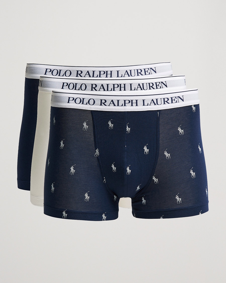 Polo Ralph Lauren 3-Pack Trunk Navy/White/Navy – Blau