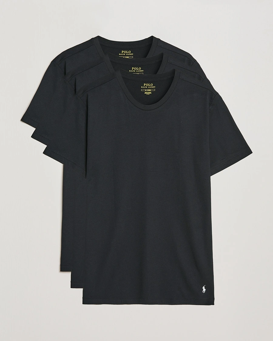 Polo Ralph Lauren 3-Pack Crew Neck T-Shirt Black – Schwarz