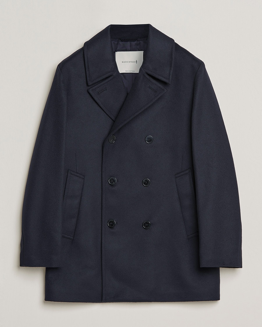 Mackintosh Dalton Wool/Cashmere Peacoat Navy – Blau