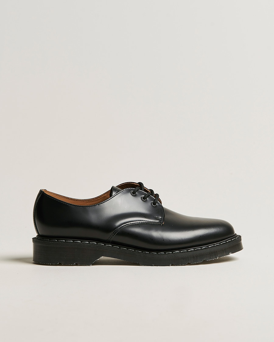 Solovair 3 Eye Gibson Shoe Black Shine – Schwarz