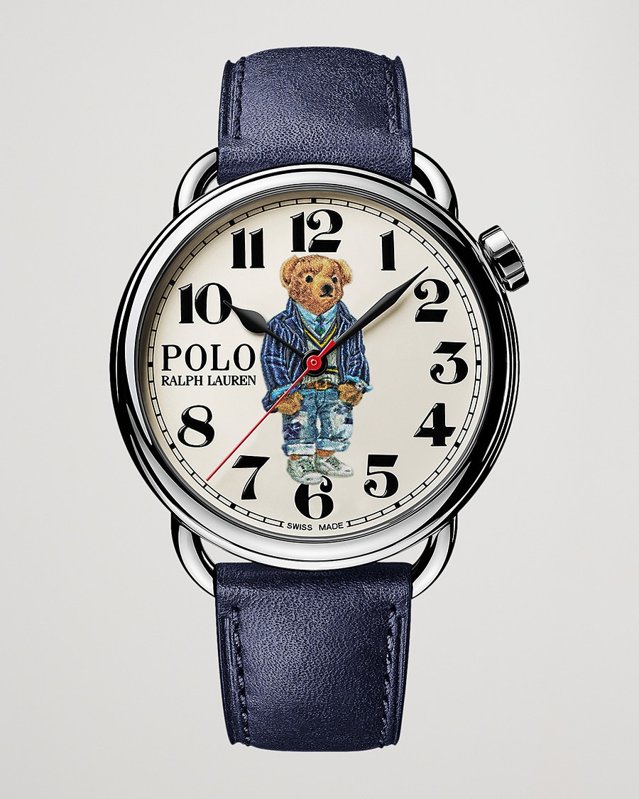 Polo Ralph Lauren 42mm Automatic Cricket Bear White Dial – Blau
