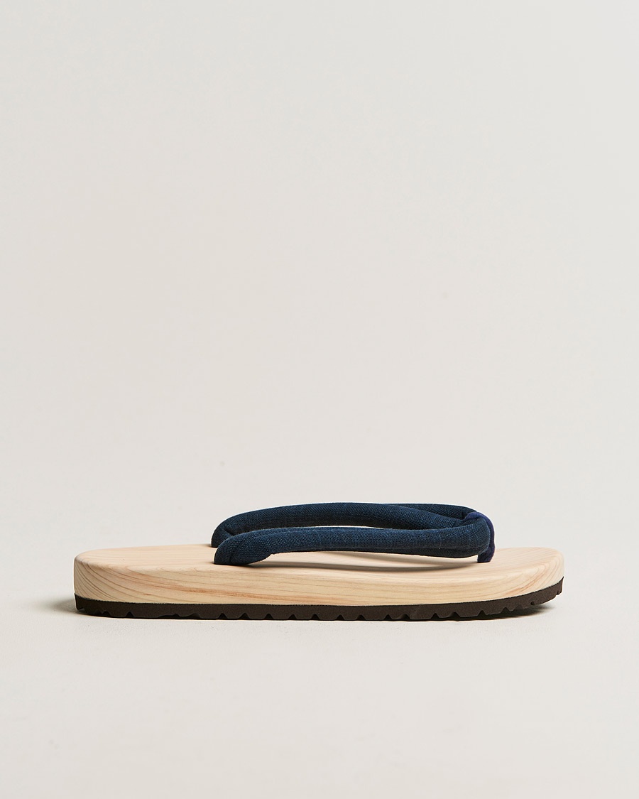 Beams Japan Wooden Geta Sandals Navy