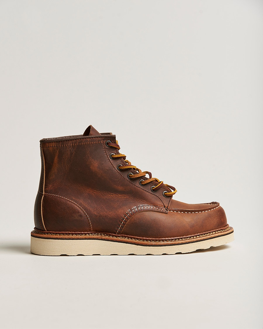 Red Wing Shoes Moc Toe Boot Copper Rough/Though Leather – Braun