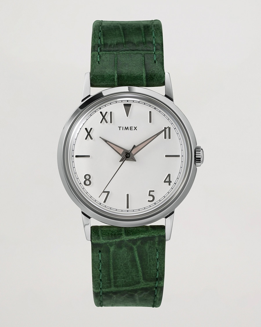 Timex Marlin Hand-Wound 34mm White Dial – Grün