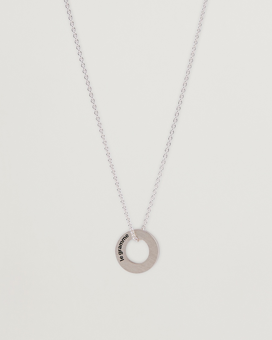 LE GRAMME Circle Necklace Le 1.1 Sterling Silver – Silber