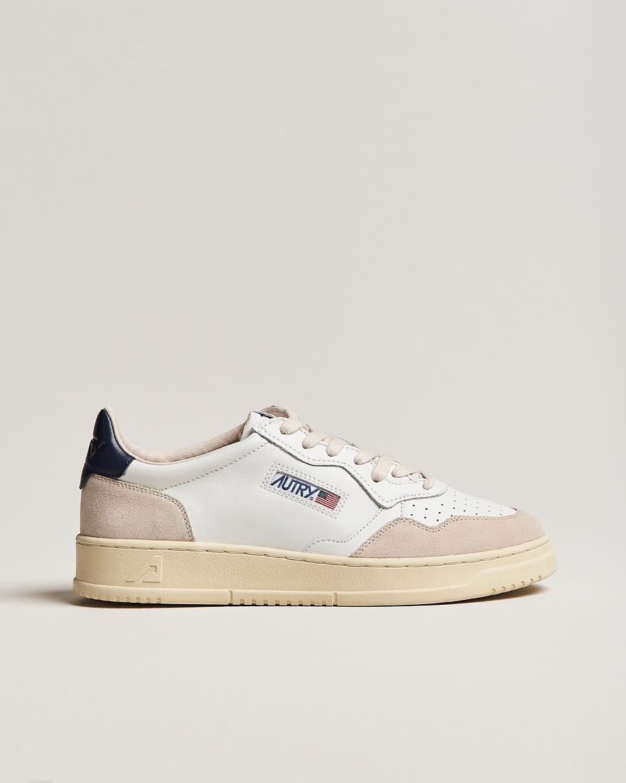 Autry Medalist Low Leather/Suede Sneaker White/Blue – Weiß