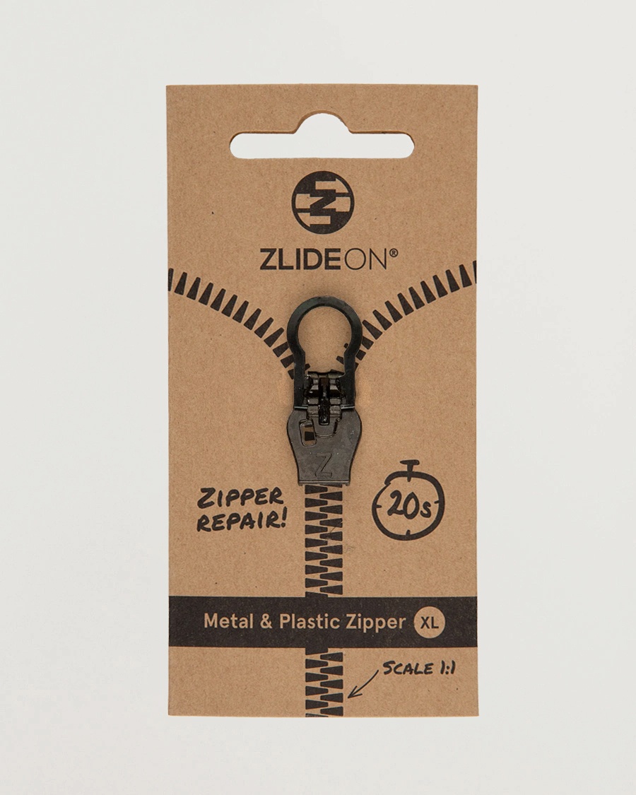 ZlideOn Metal & Plastic Zipper Black – Schwarz