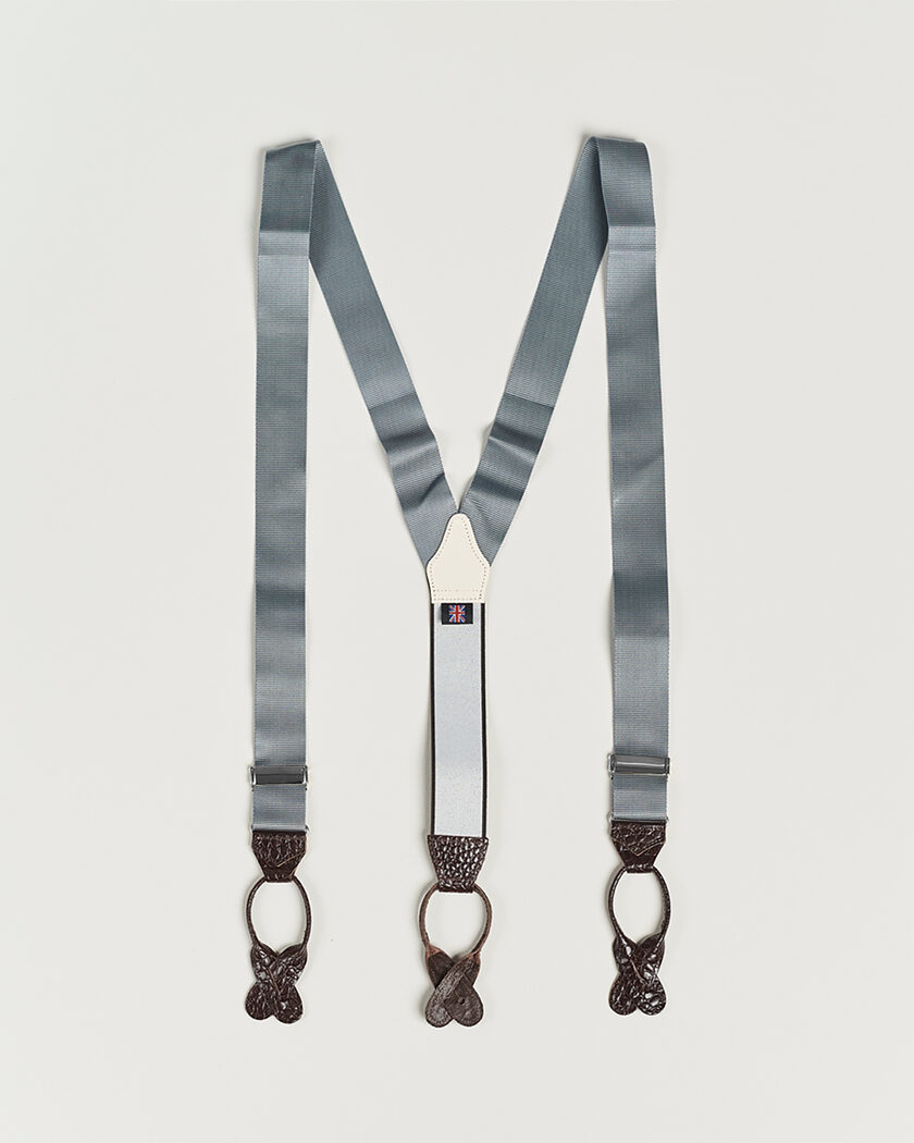 Albert Thurston Elastic Ribbed Rigid Braces 35mm Dove Grey – Grau