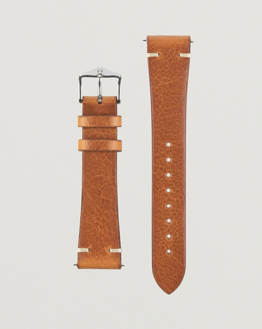 HIRSCH Bagnore Vintage Leather Watch Strap Golden Brown – Braun
