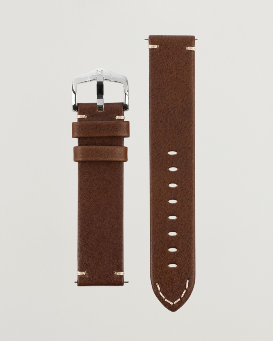 HIRSCH Ranger Retro Leather Watch Strap Golden Brown – Braun