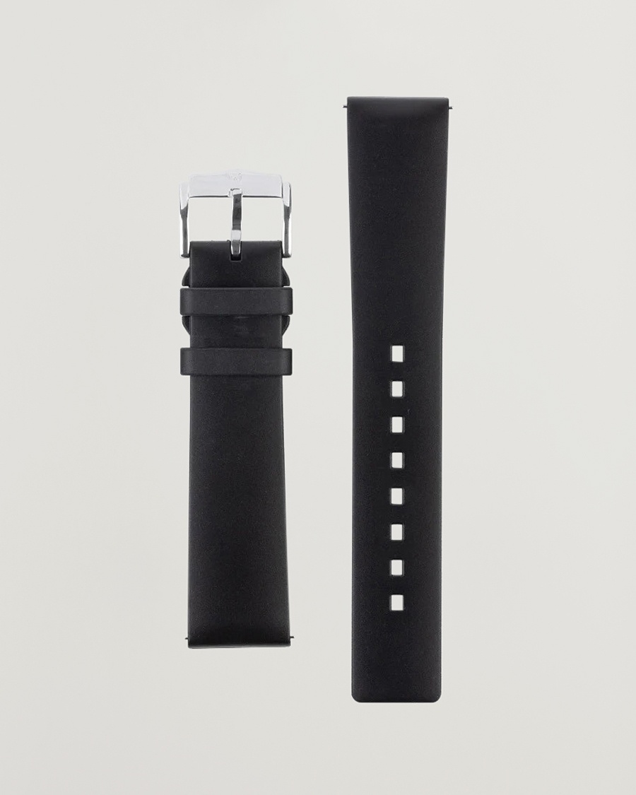 HIRSCH Pure Natural Rubber Watch Strap Black – Schwarz