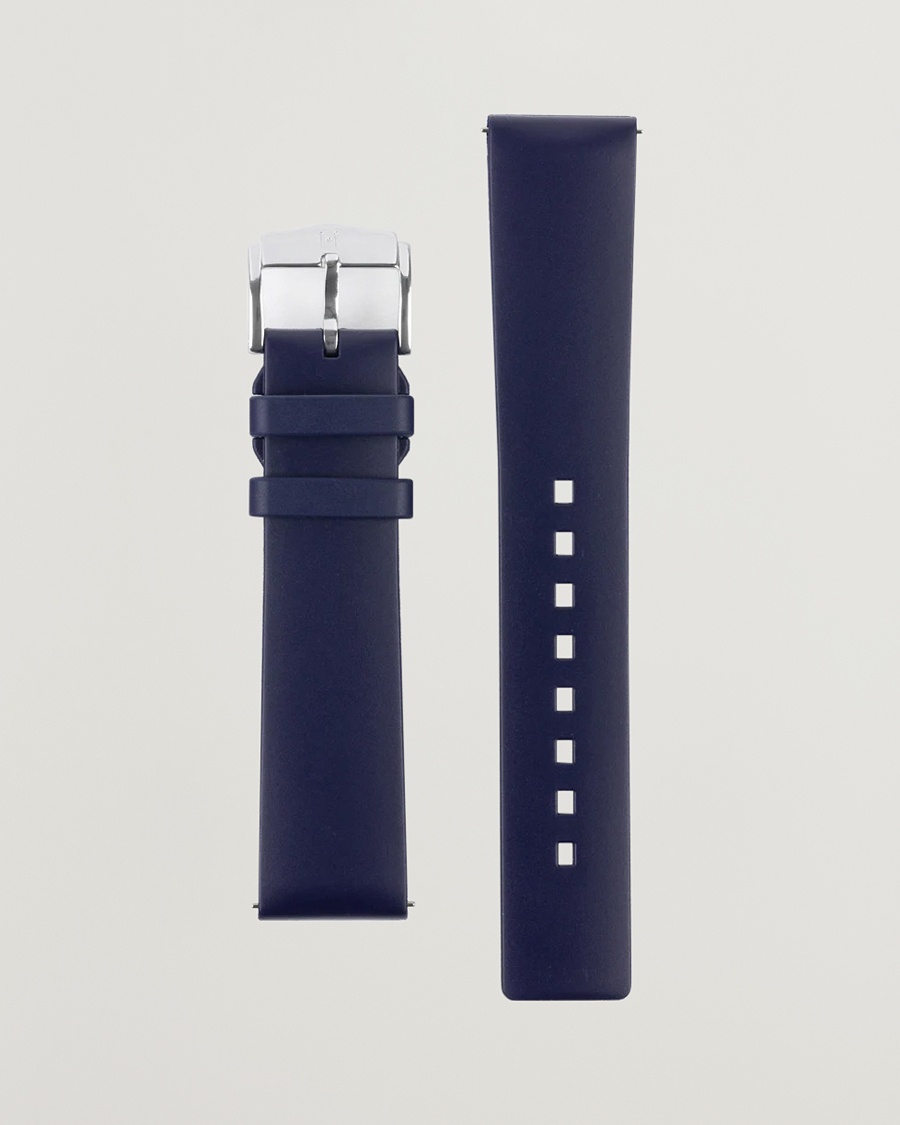 HIRSCH Pure Natural Rubber Watch Strap Blue – Blau