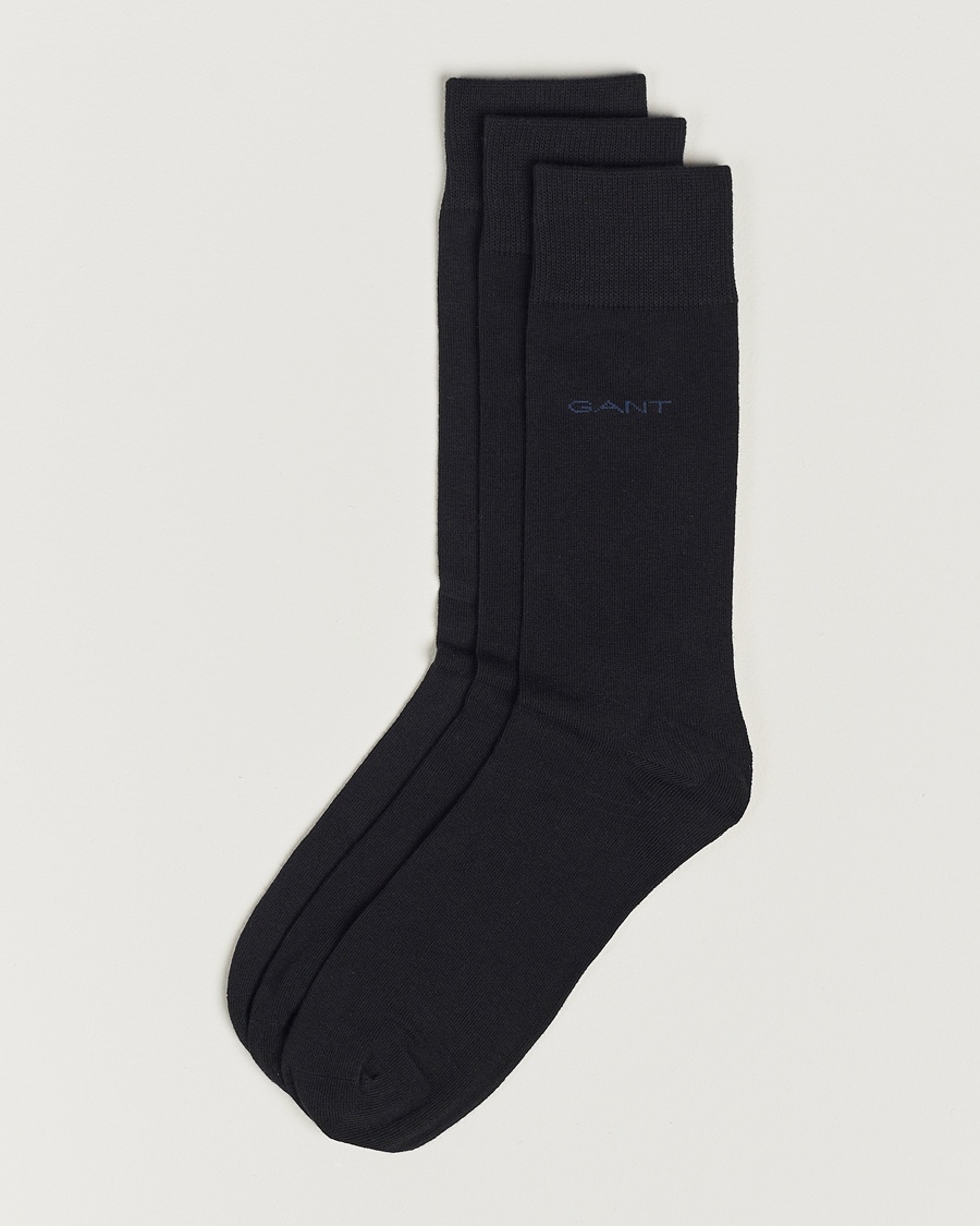 Gant 3-Pack Cotton Socks Black – Schwarz