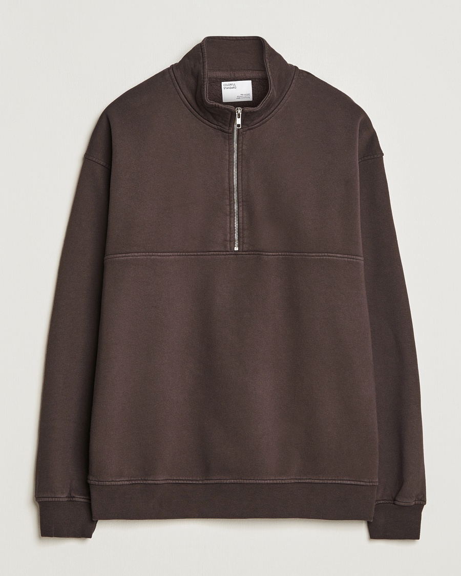 Colorful Standard Classic Organic Half-Zip Coffee Brown – Braun