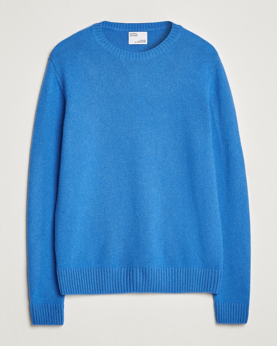 Colorful Standard Classic Merino Wool Crew Neck Pacific Blue – Blau