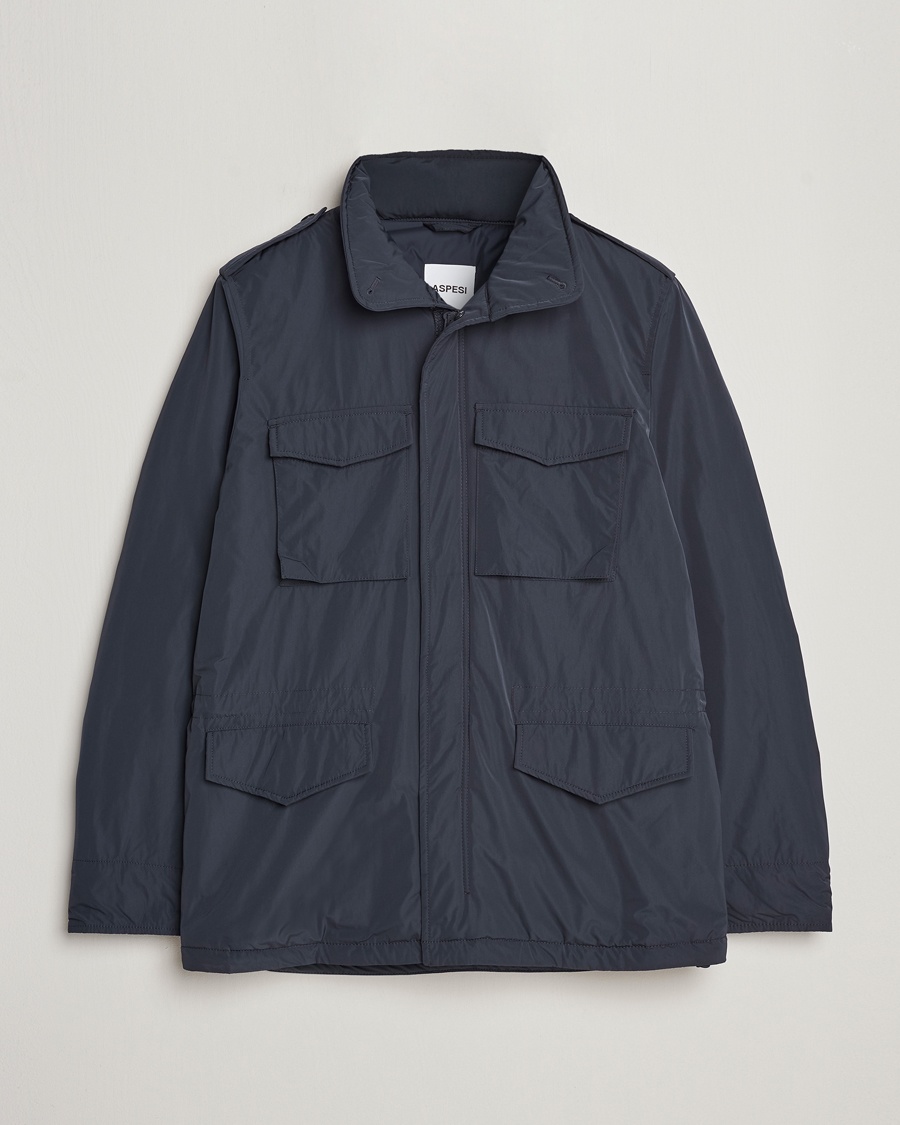 Aspesi Minifield Nylon Field Jacket Navy – Blau