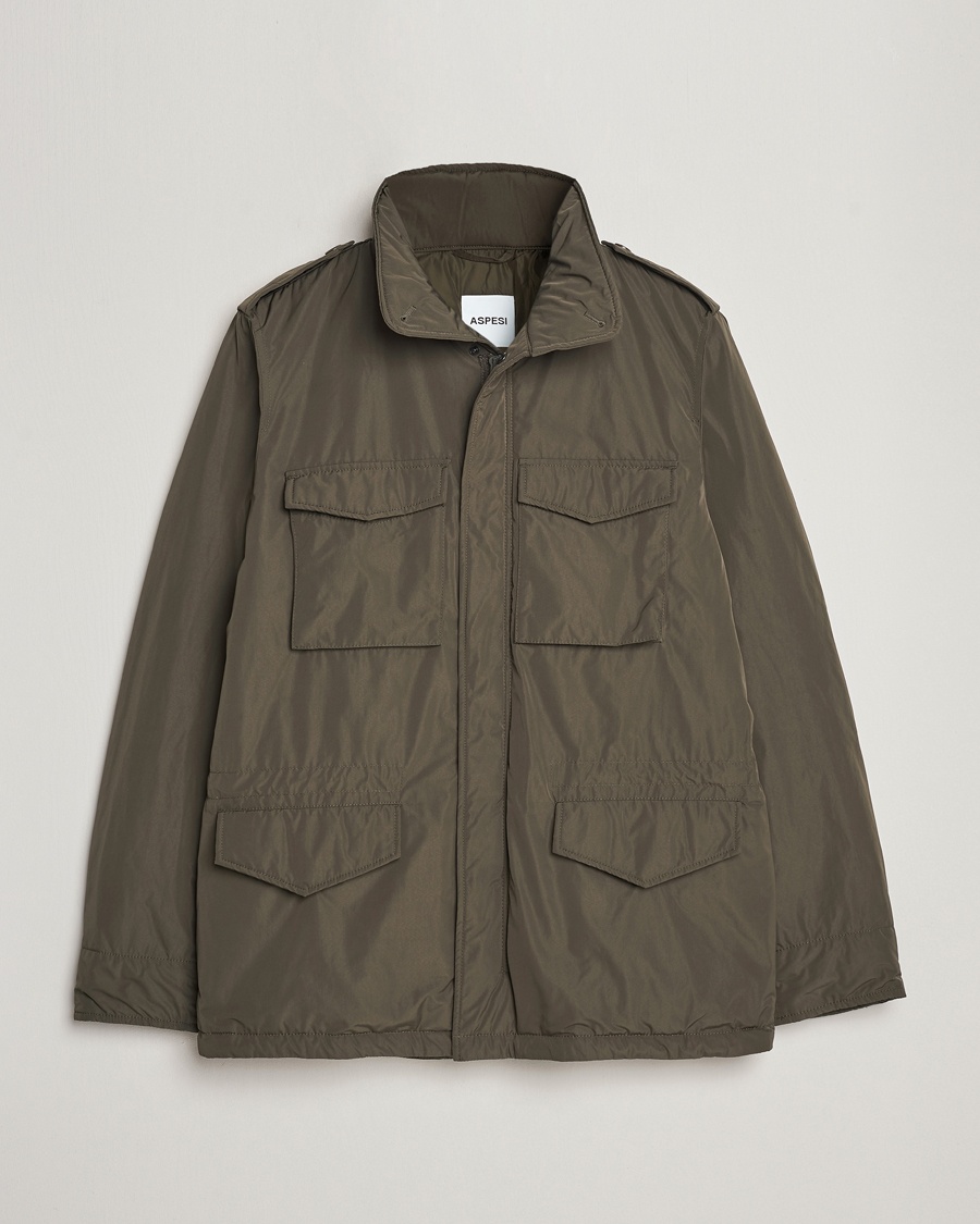  Aspesi Minifield Nylon Field Jacket Dark Military – Grün