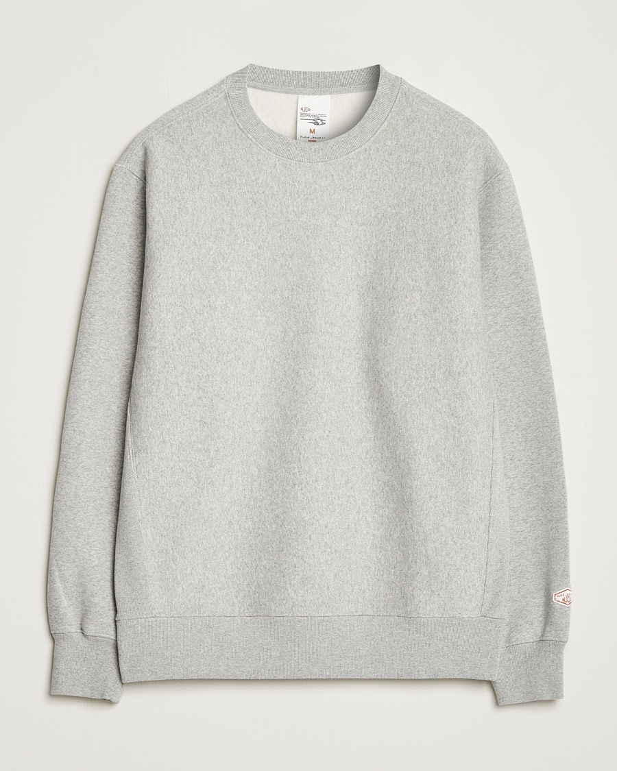 Nudie Jeans Hasse Crew Neck Sweatshirt Grey Melange – Grau