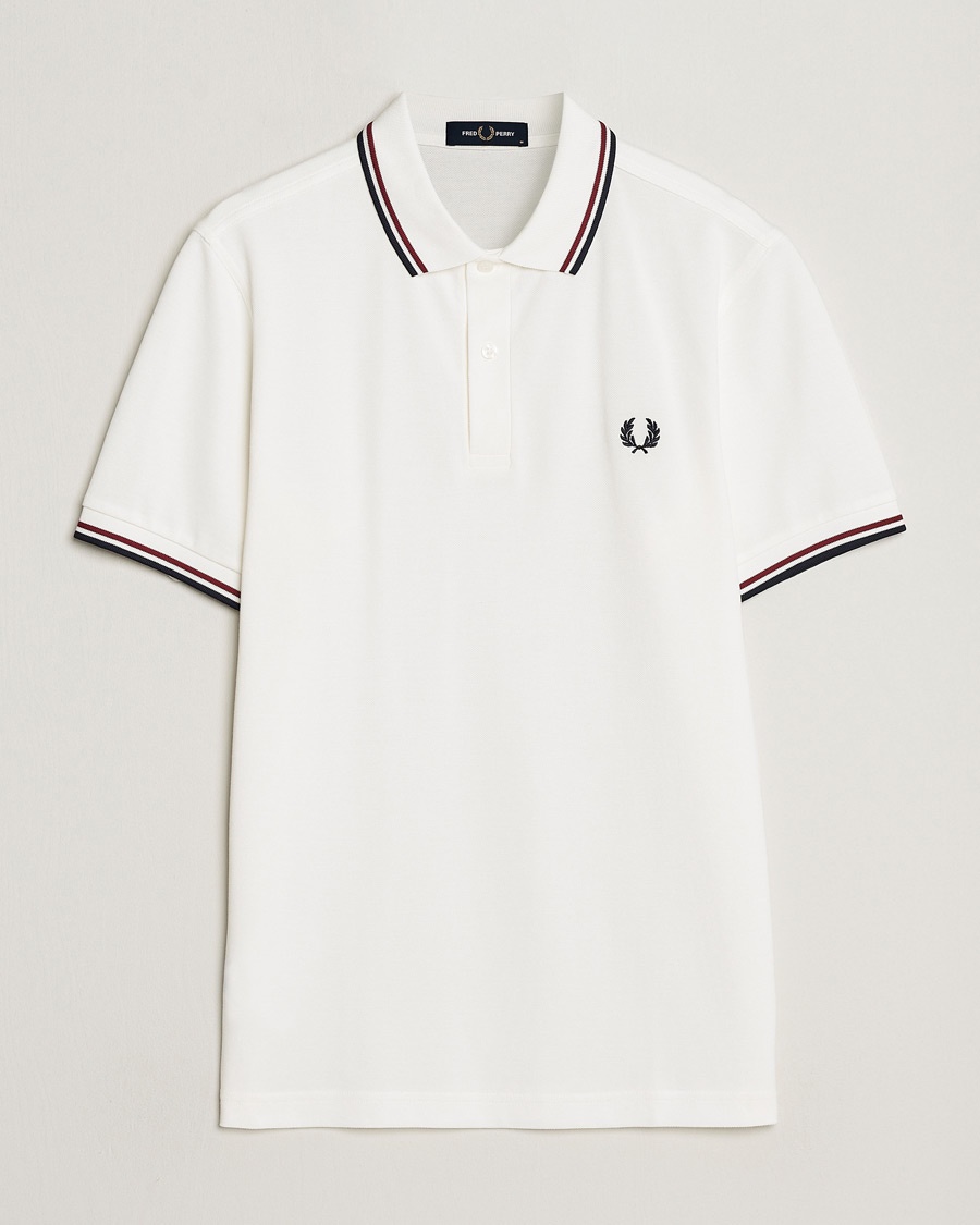 Fred Perry Twin Tipped Polo Shirt Snow White – Weiß
