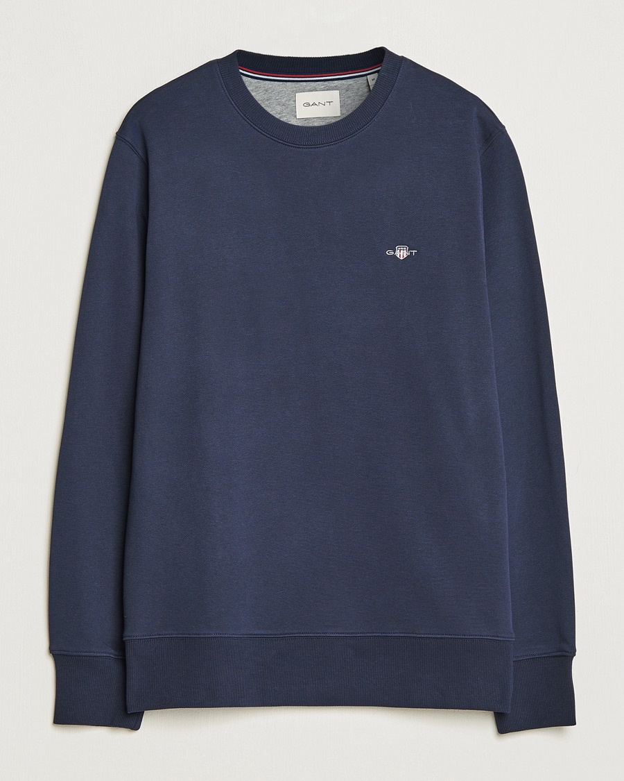 Gant Original Crew Neck Sweatshirt Evening Blue – Blau