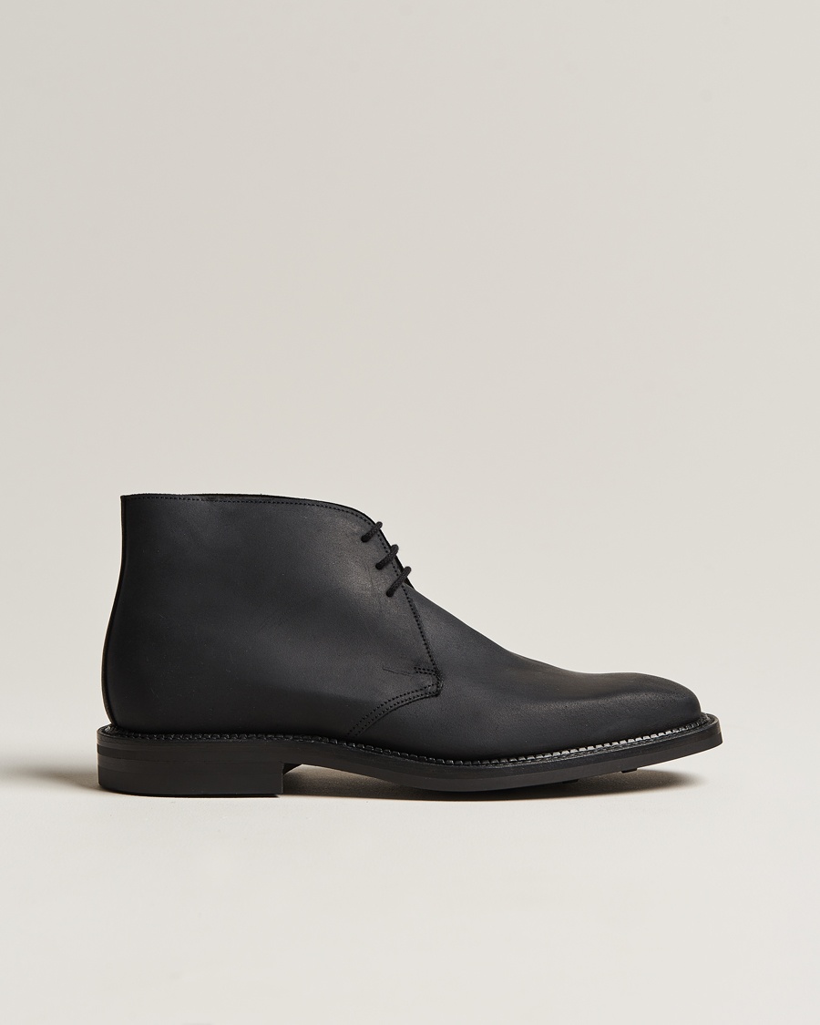 Crockett & Jones Molton Chukka Black Rough-Out Suede – Schwarz