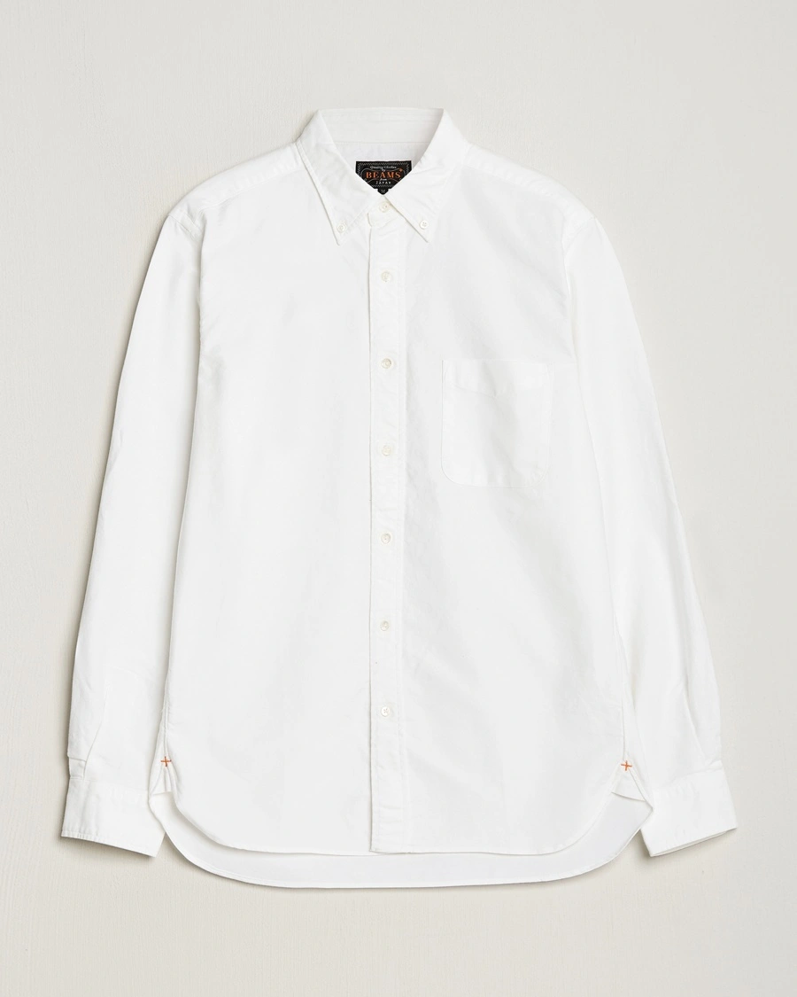 BEAMS PLUS Oxford Button Down Shirt White – Weiß