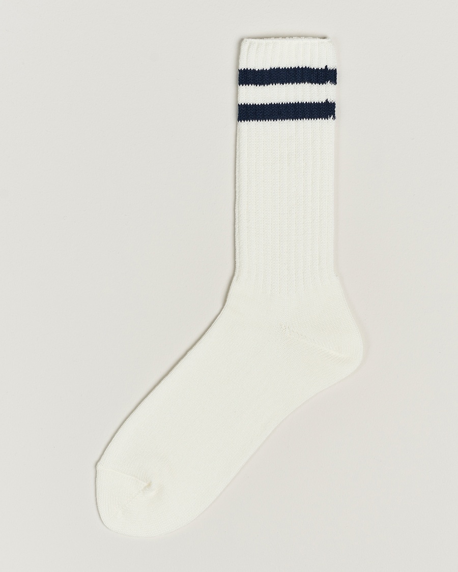 BEAMS PLUS BEAMS PLUSSchool Boy SocksWhite/Navy – Weiß