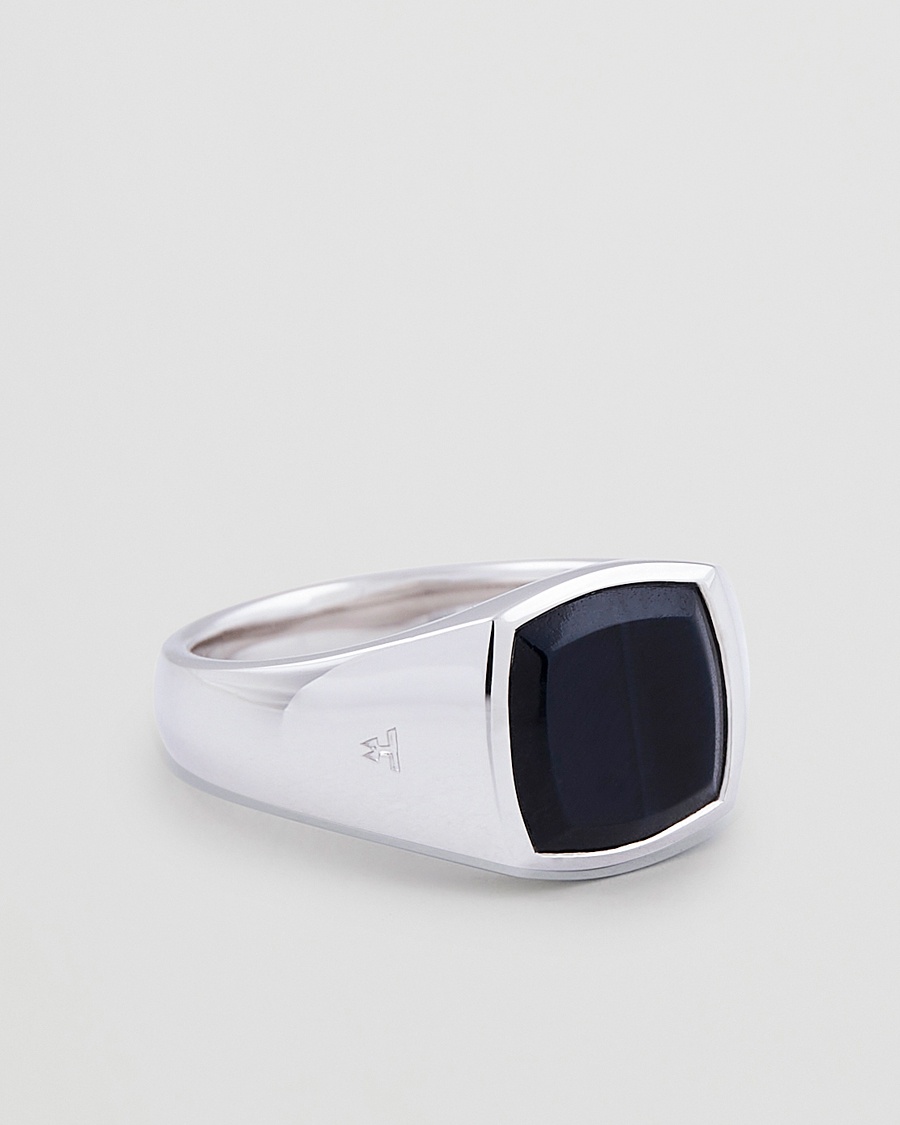 Tom Wood Kay Ring Blue Hawk Eye – Silber