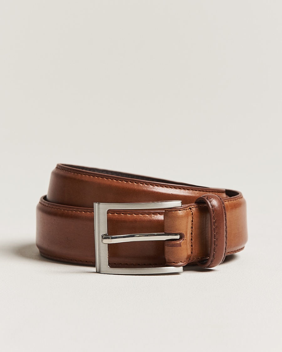 Loake Shoemakers Philip Leather Belt Cedar – Braun