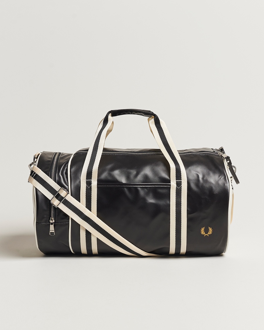 Fred Perry Classic Barrel Bag Black/Ecru – Schwarz