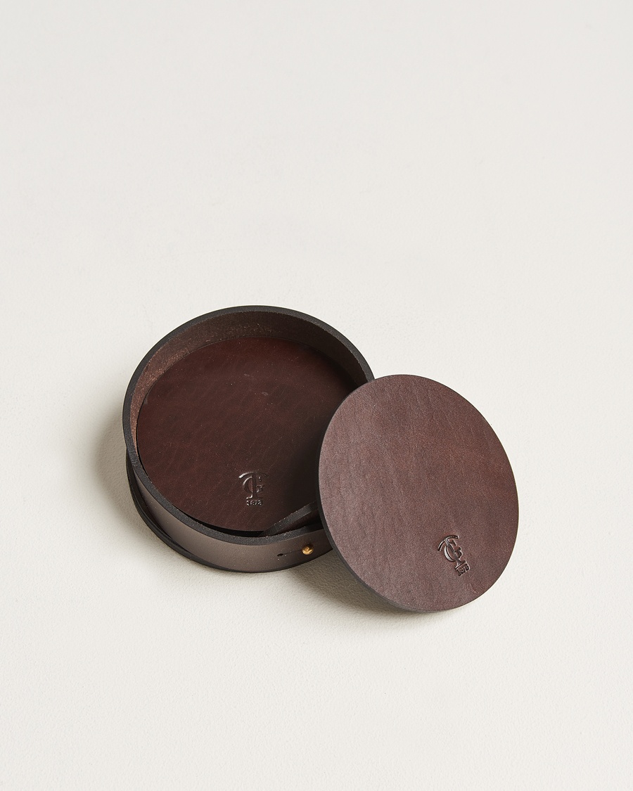 Tärnsjö Garveri Leather Coaster Set 006 Dark Brown – Braun