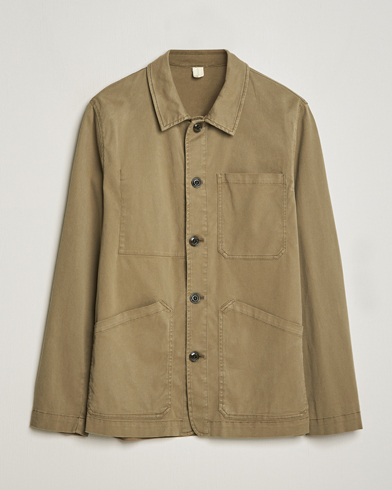 Herren |  | Altea | Soft Cotton Shirt Jacket Olive
