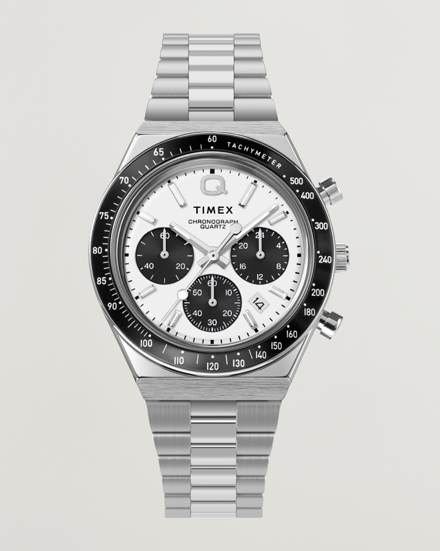 Timex Q Chronograph 40mm White Dial – Weiß