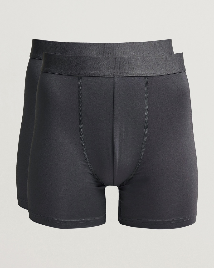 Bread & Boxers 2-Pack Active Boxer Brief Iron Grey – Grau